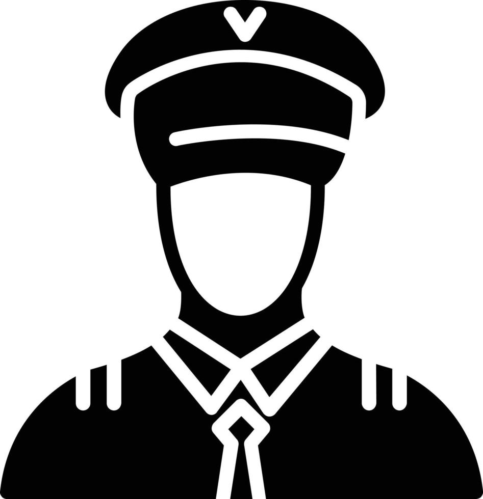 Pilot Glyph Icon vector