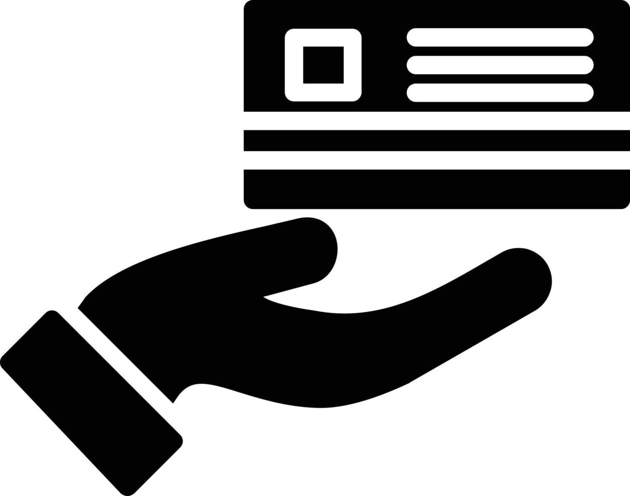 Credit Card Glyph Icon vector