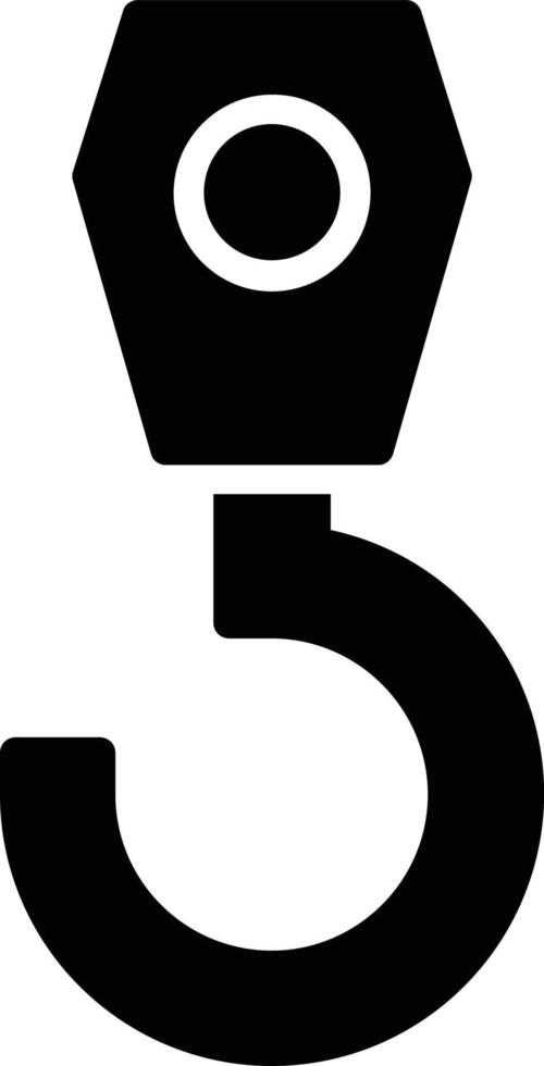 Hook Glyph Icon vector
