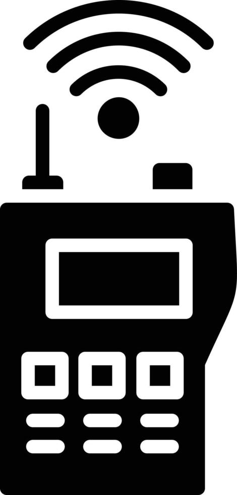 icono de glifo de walkie talkie vector