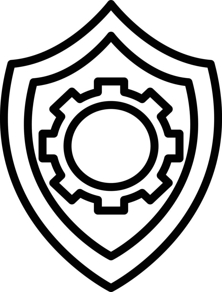 icono de línea de protección de datos vector