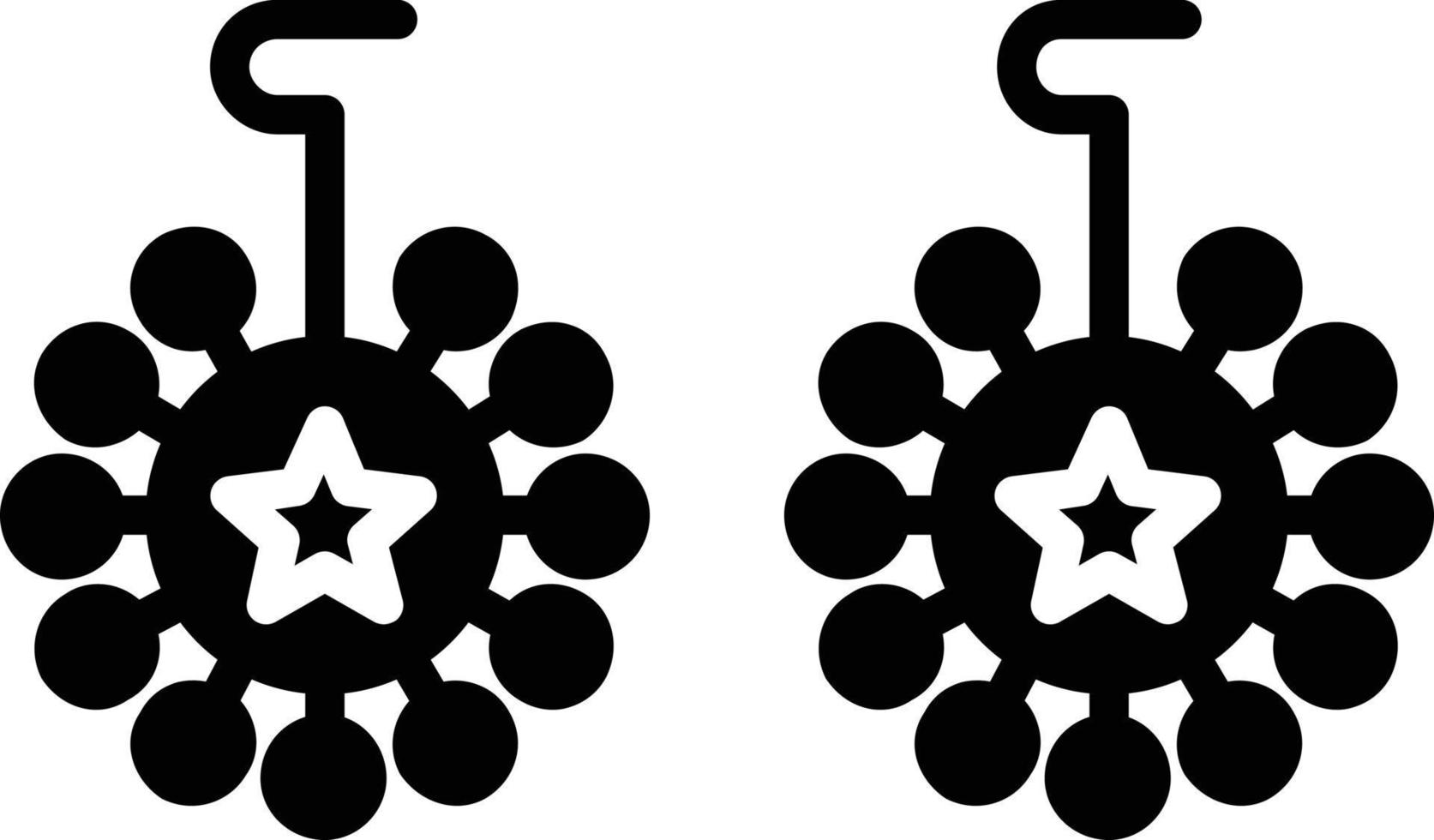 Earrings Glyph Icon vector