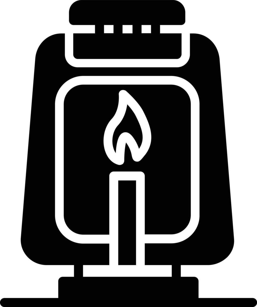 Oil Lamp Glyph Icon vector