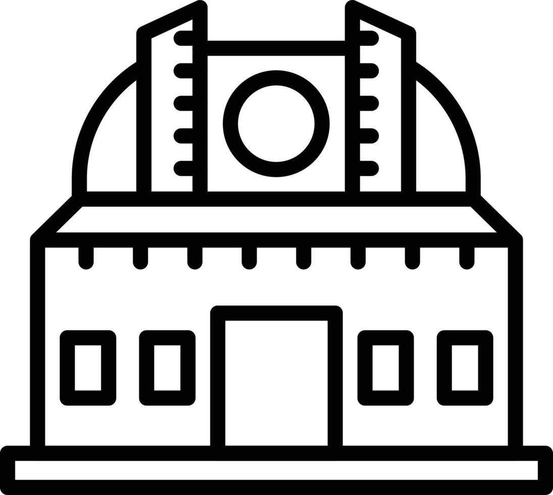 Observatory Line Icon vector