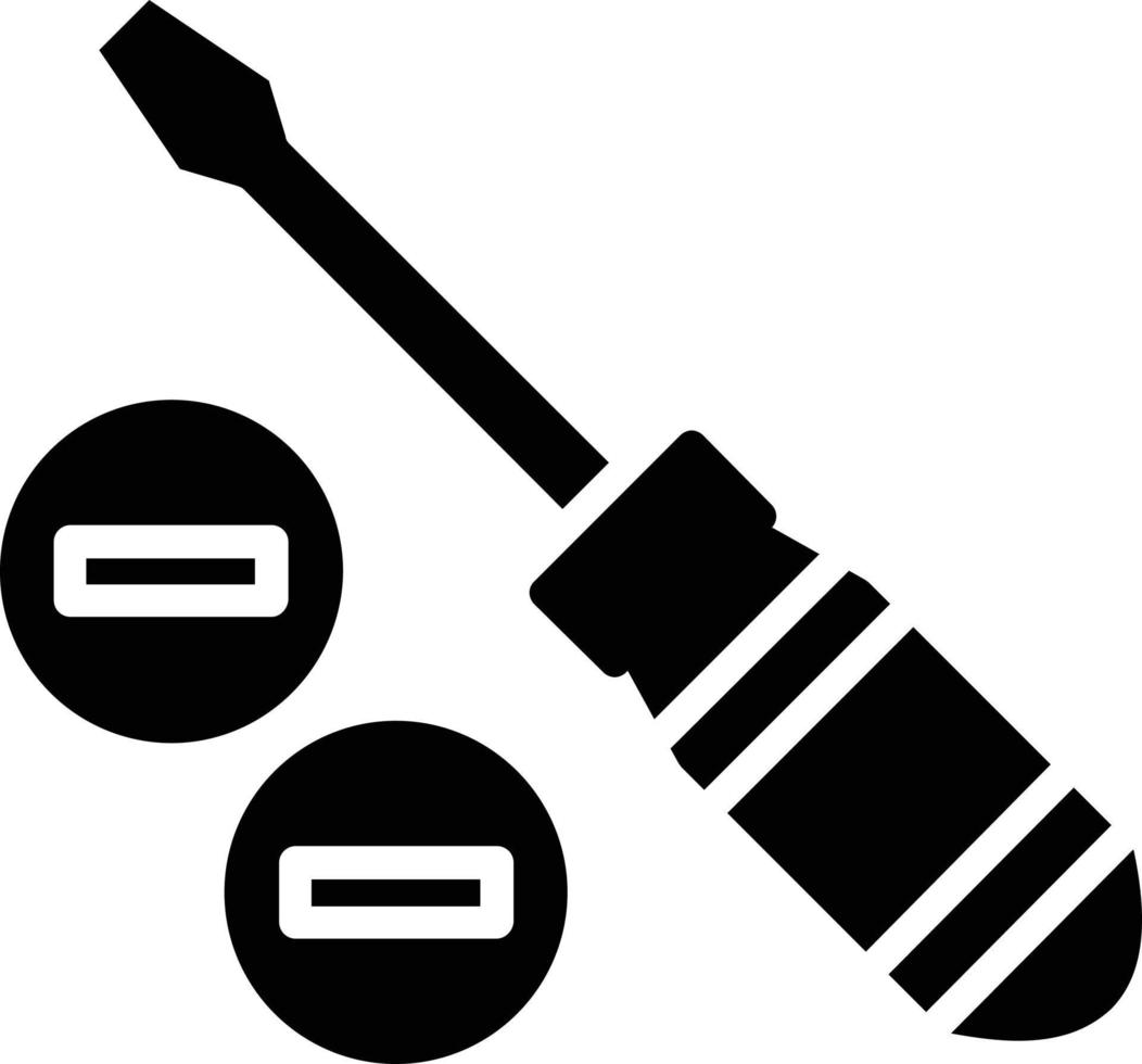 Screwdriver Glyph Icon vector