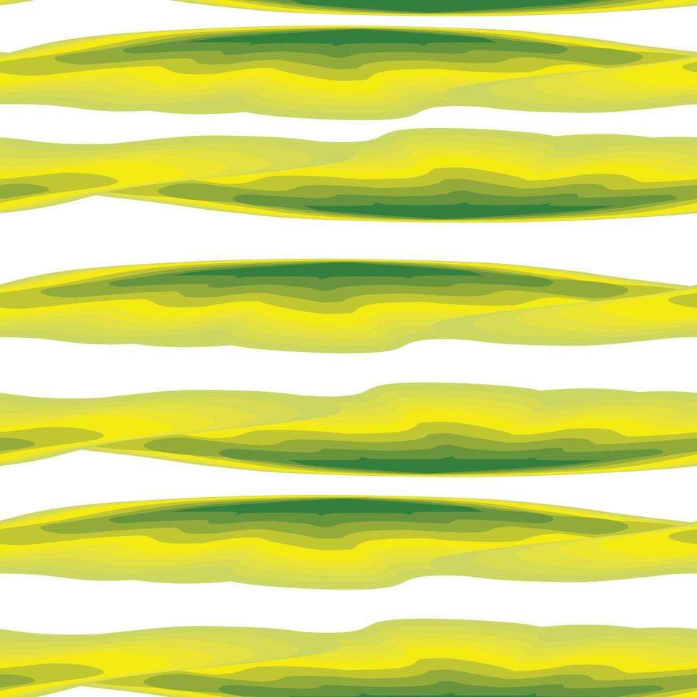 patrón sin costuras de textura de onda abstracta verde con color amarillo claro sobre fondo blanco. textura de impresión de moda. tejido y textil. tendencia de verano y fondo de adorno. plantilla de banner vector