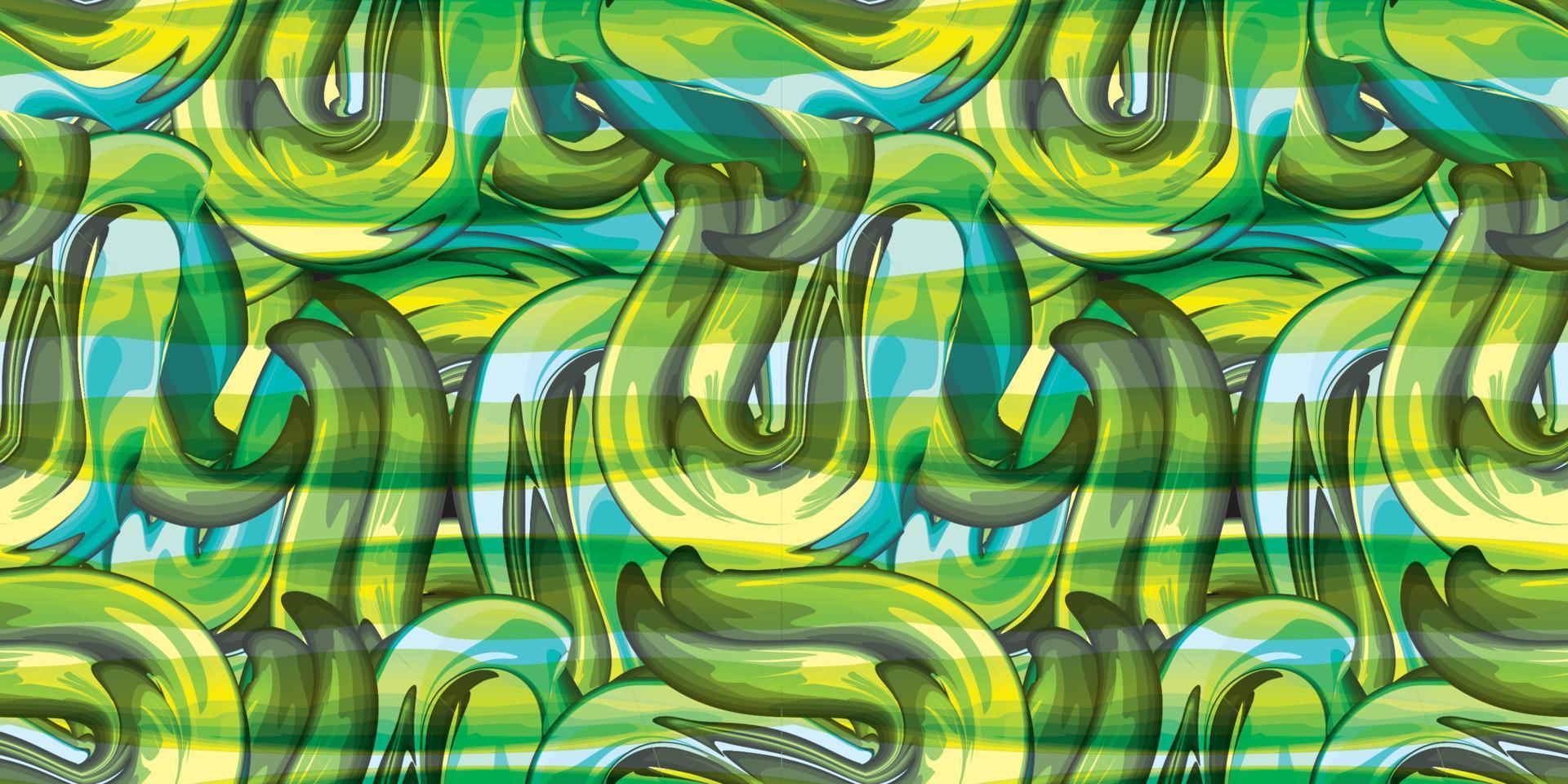 patrón transparente líquido abstracto colorido con arte de línea sobre fondo claro. fondo verde papel tapiz vectorial abstracto. arte de papel tapiz fondo de onda verde y amarillo. fondo de pantalla creativo vector