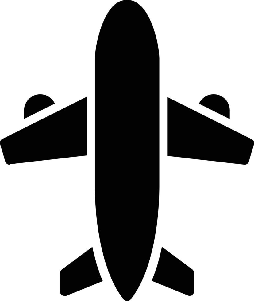 icono de glifo de avión vector