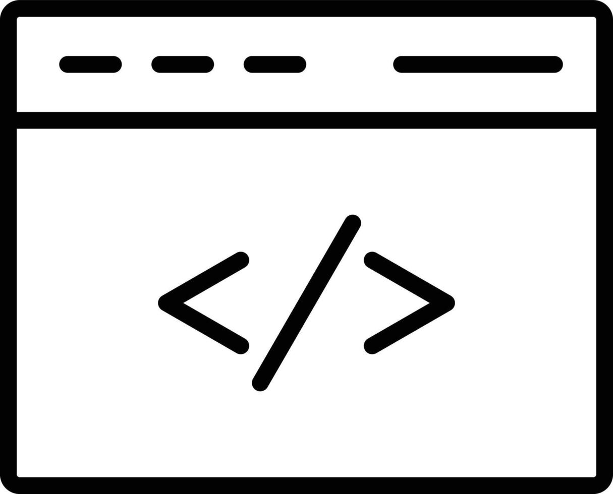 Coding Line Icon vector