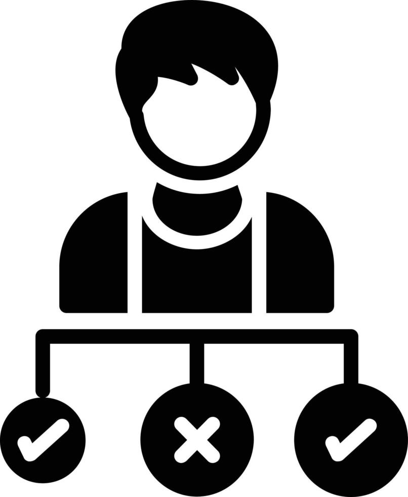 Decision Making Glyph Icon vector