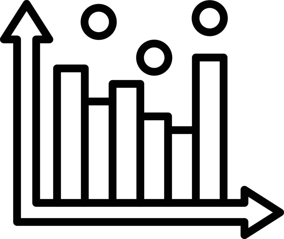 Histogram Line Icon vector