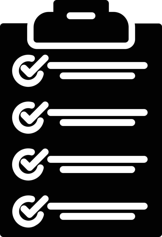 Clipboard Glyph Icon vector