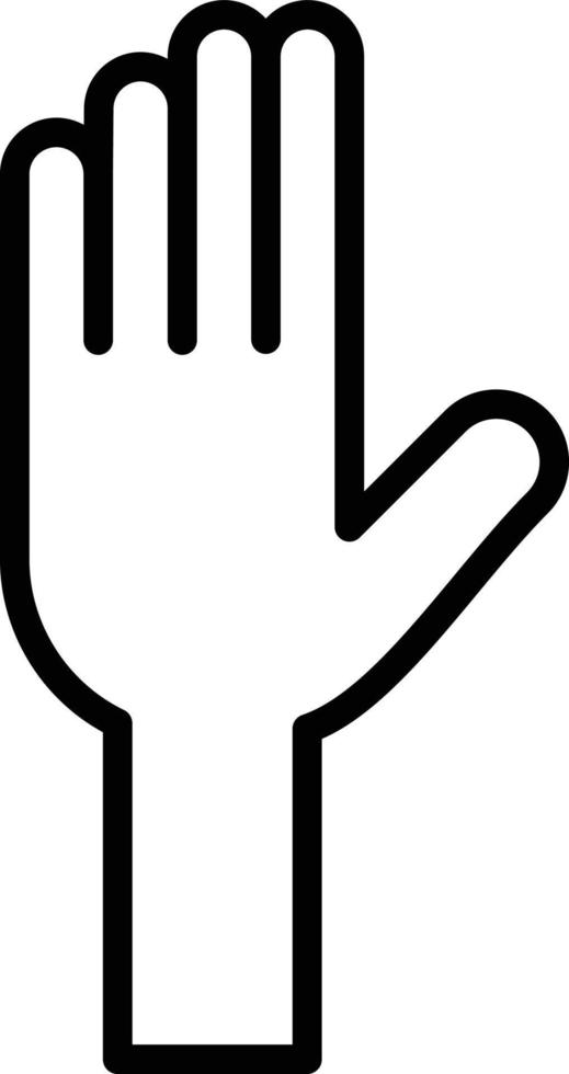 icono de línea de mano levantada vector