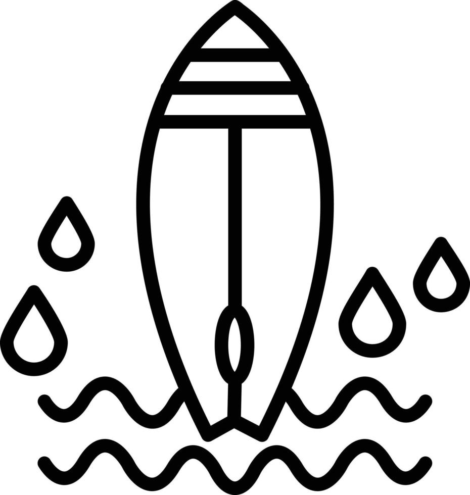 icono de línea de surf vector