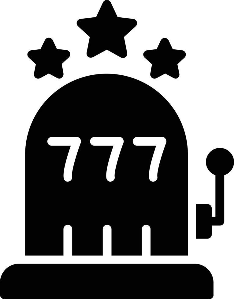 Slot Machine Glyph Icon vector