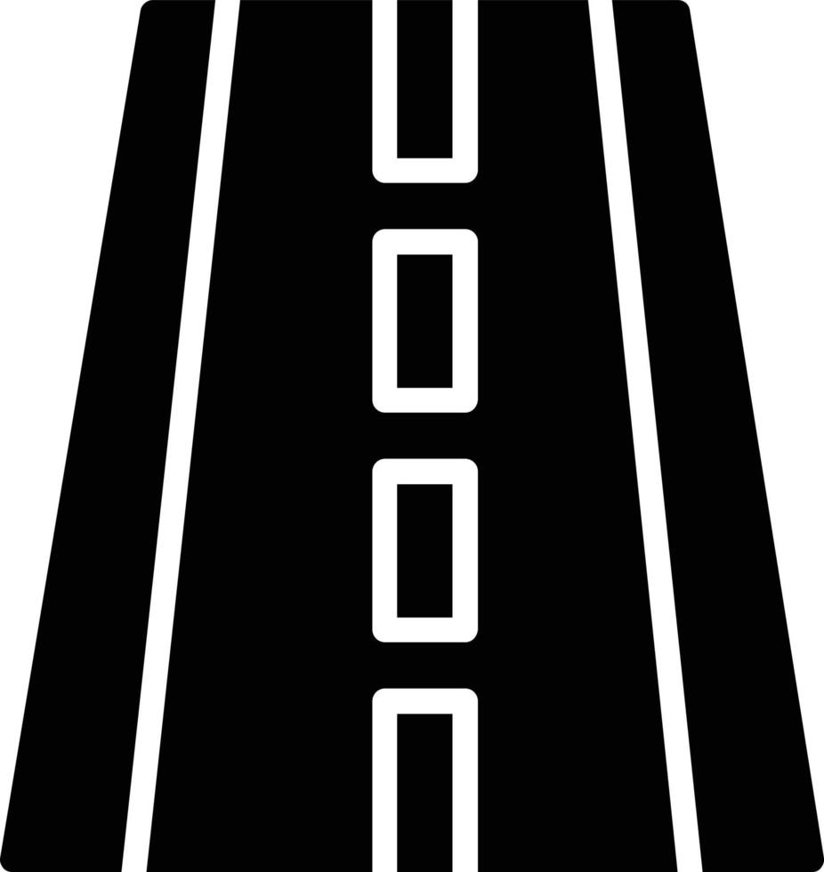 Road Glyph Icon vector