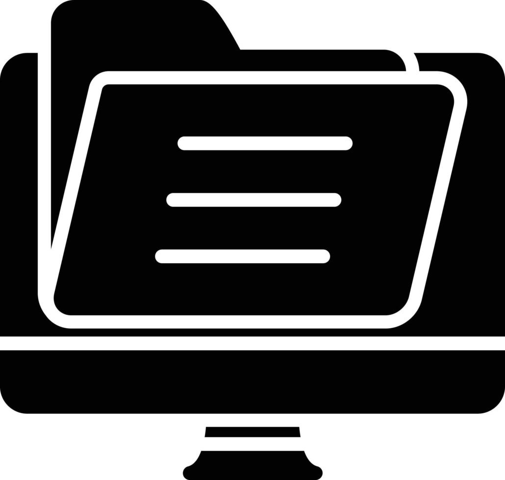 File Glyph Icon vector