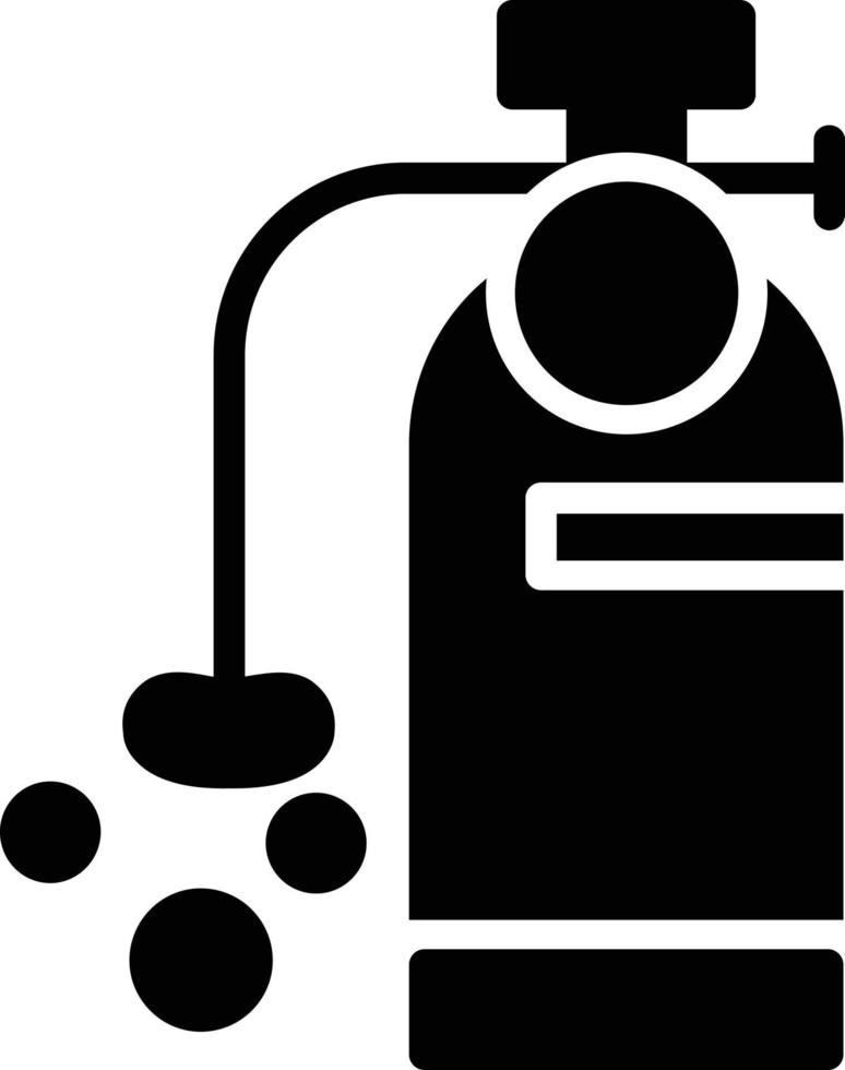 Oxygen Cylinder Glyph Icon vector