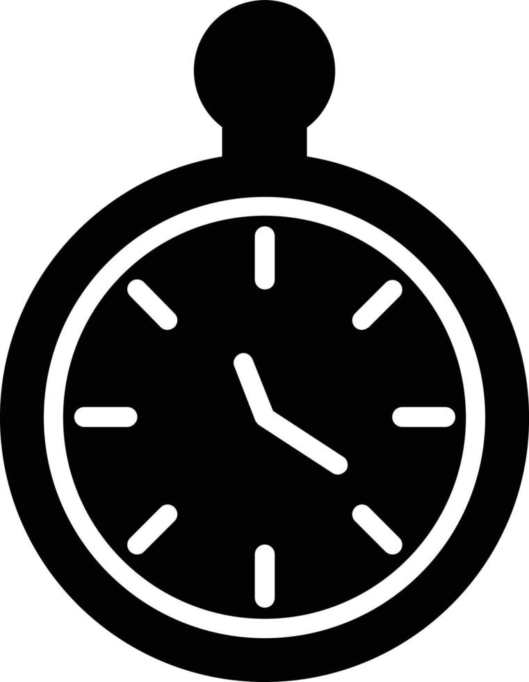 icono de glifo de reloj de bolsillo vector