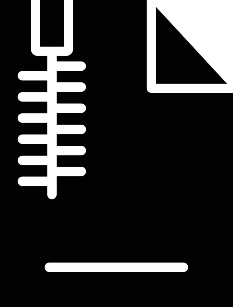 icono de glifo de archivo zip vector