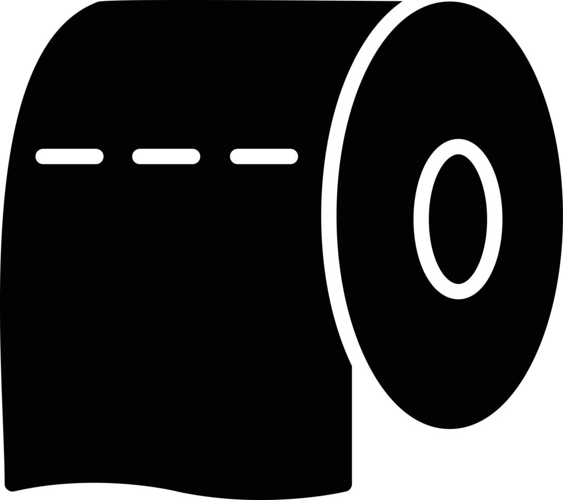 Toilet Paper Glyph Icon vector