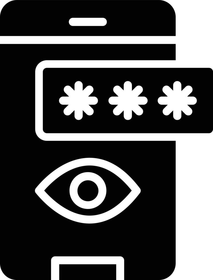 Show Password Glyph Icon vector