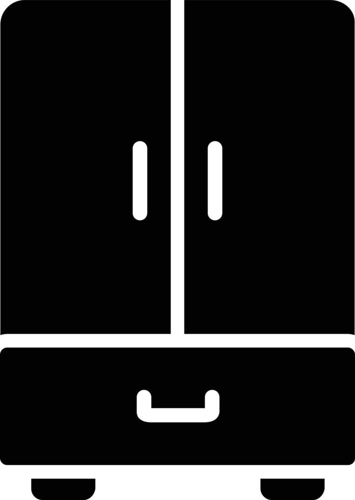 Cupboard Glyph Icon vector