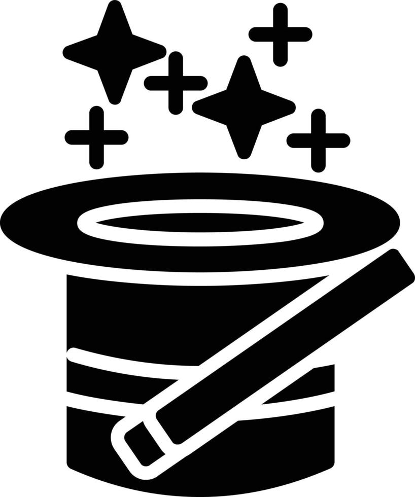 Magic Hat Glyph Icon vector