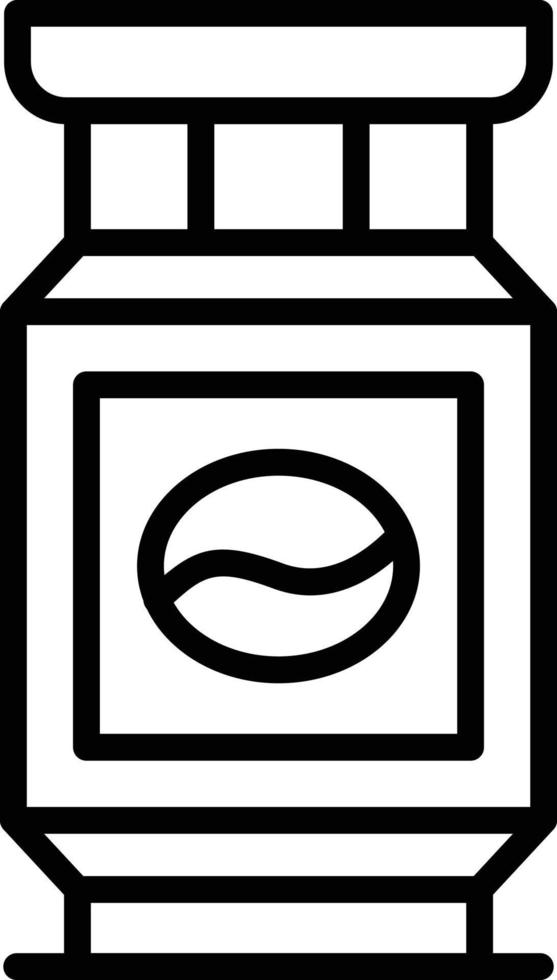 icono de línea de café instantáneo vector