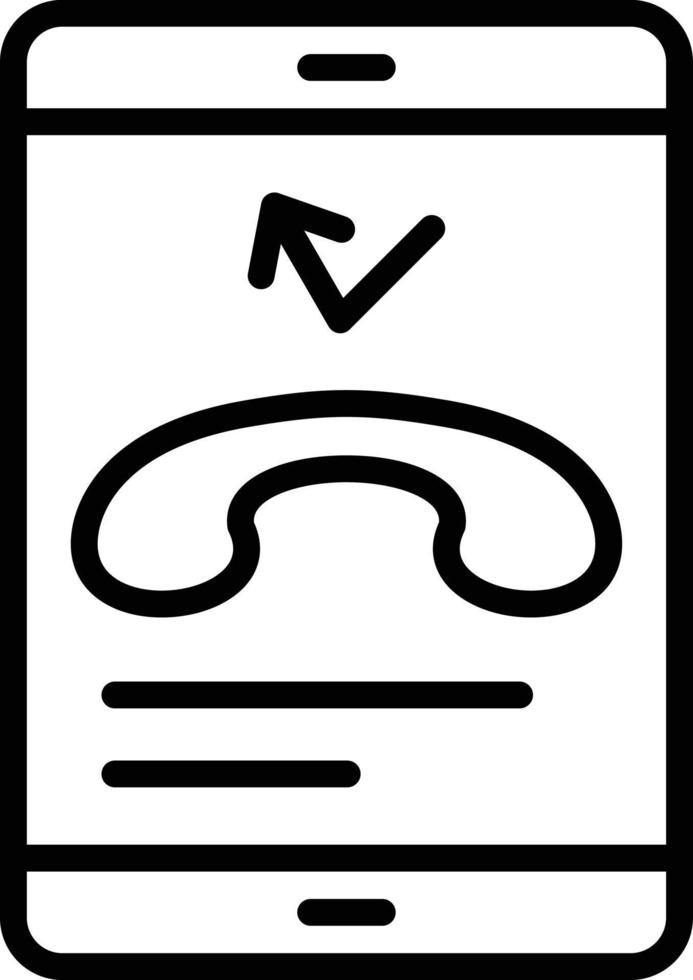 Missed Call Line Icon vector