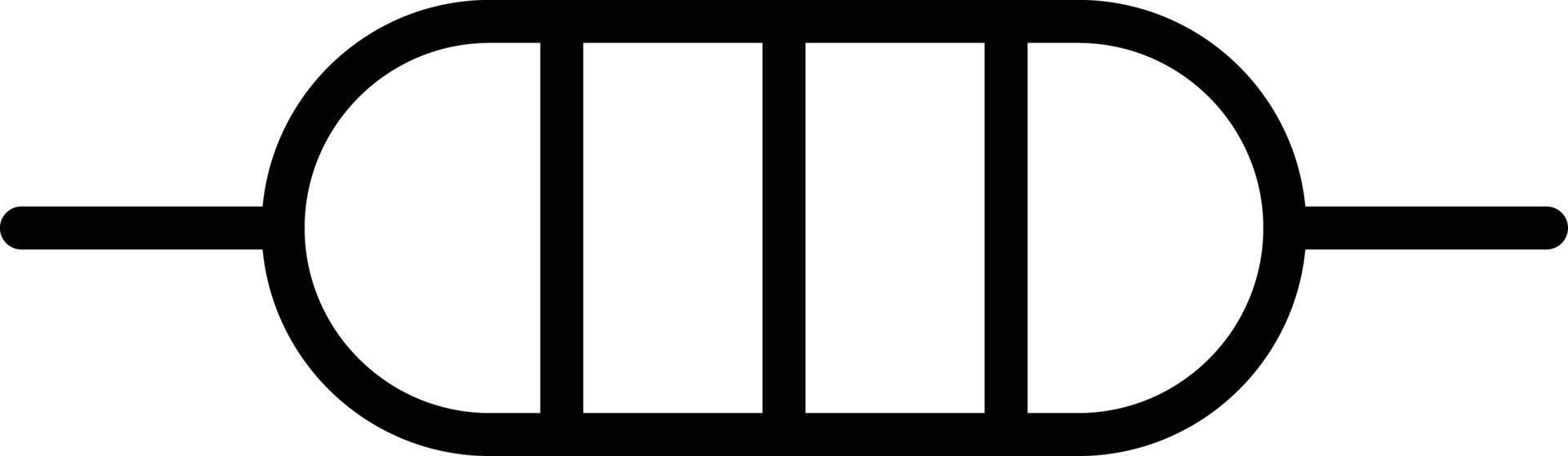 Resistor Line Icon vector