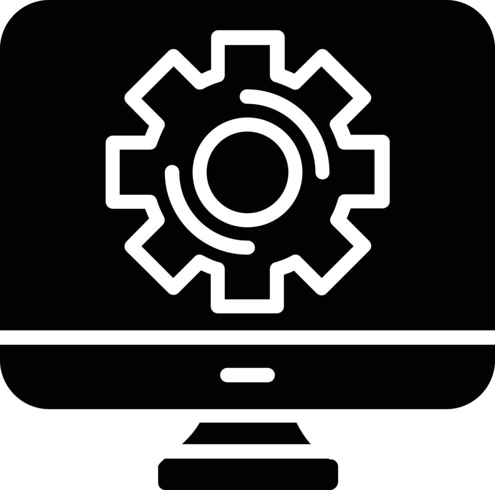 icono de glifo de configuración vector