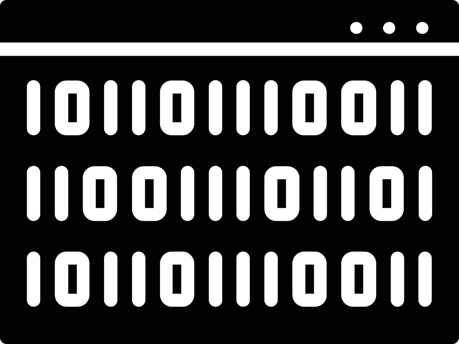 Binary Code Glyph Icon 10931268 Vector Art at Vecteezy