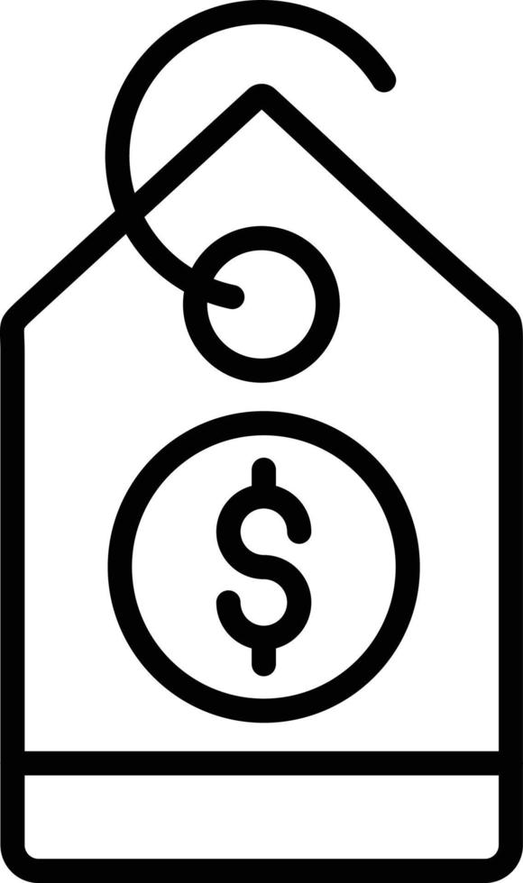 Price Tag Line Icon vector