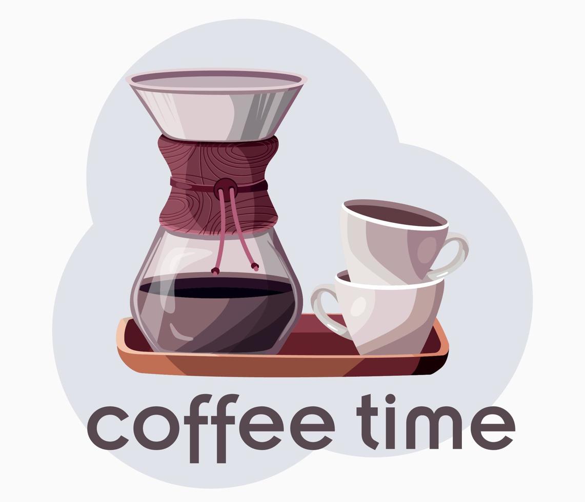 Cup of Fresh Coffee with smoke . Vector Illustration