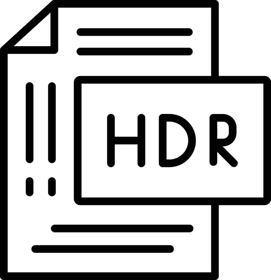 Hdr Line Icon vector