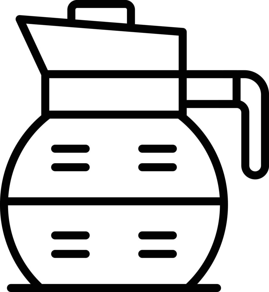 Coffee Pot Line Icon vector