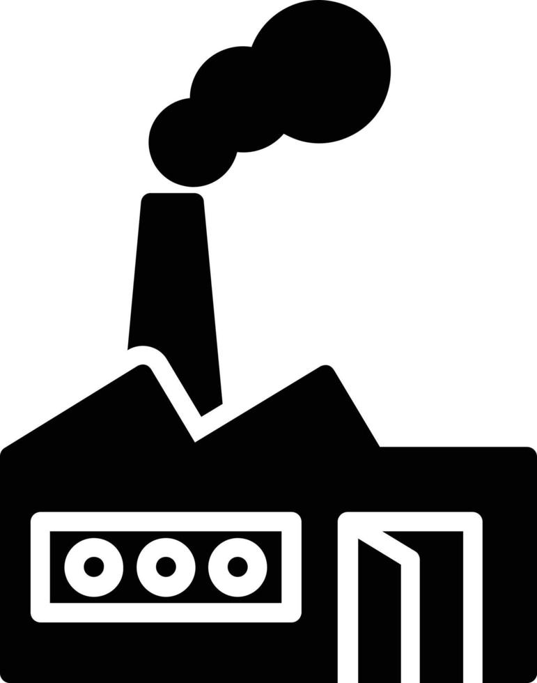 Factory Glyph Icon vector