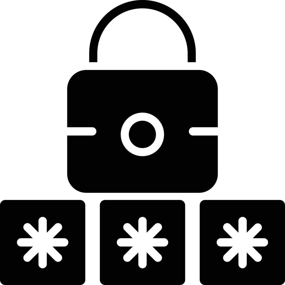 Password Glyph Icon vector