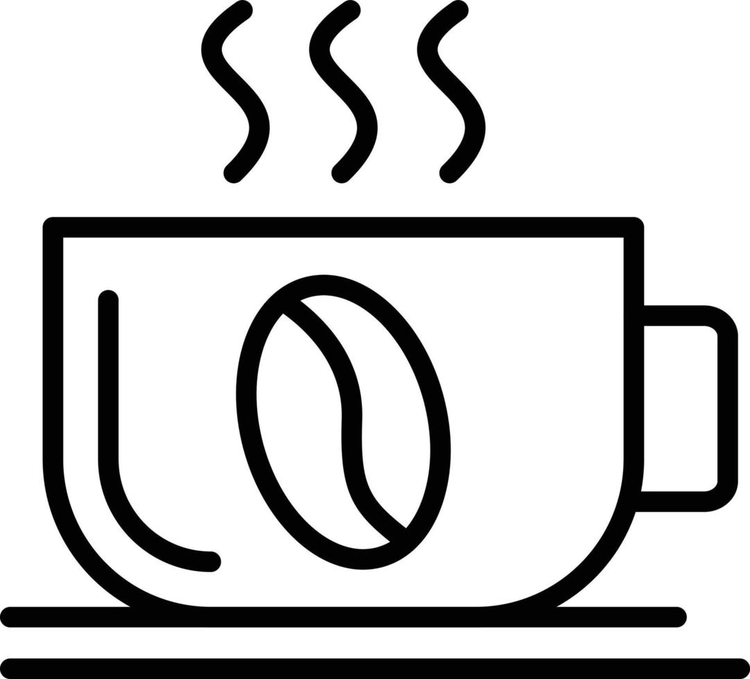 icono de línea de café caliente vector