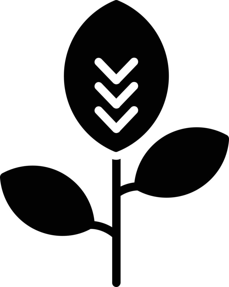 Leaf Glyph Icon vector