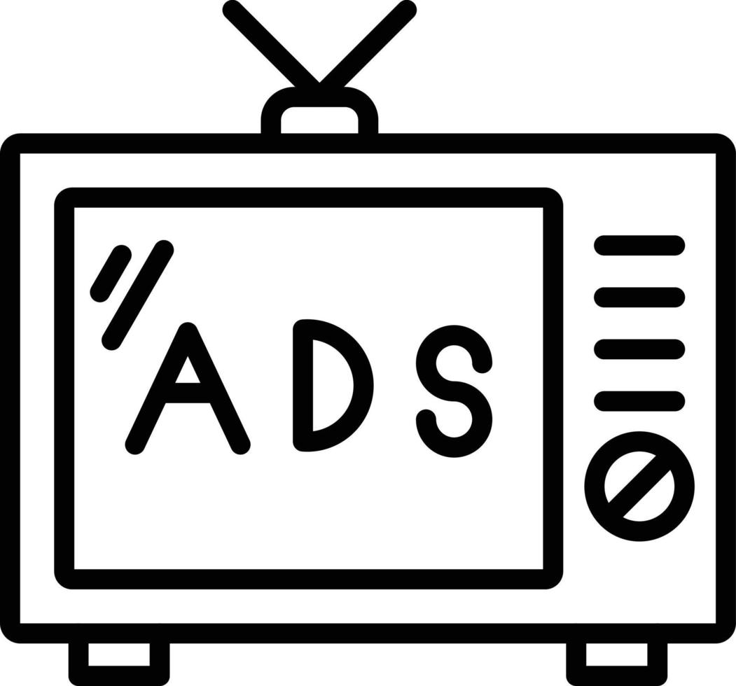 Ads Line Icon vector