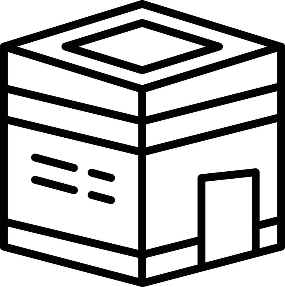 Kaaba Line Icon vector