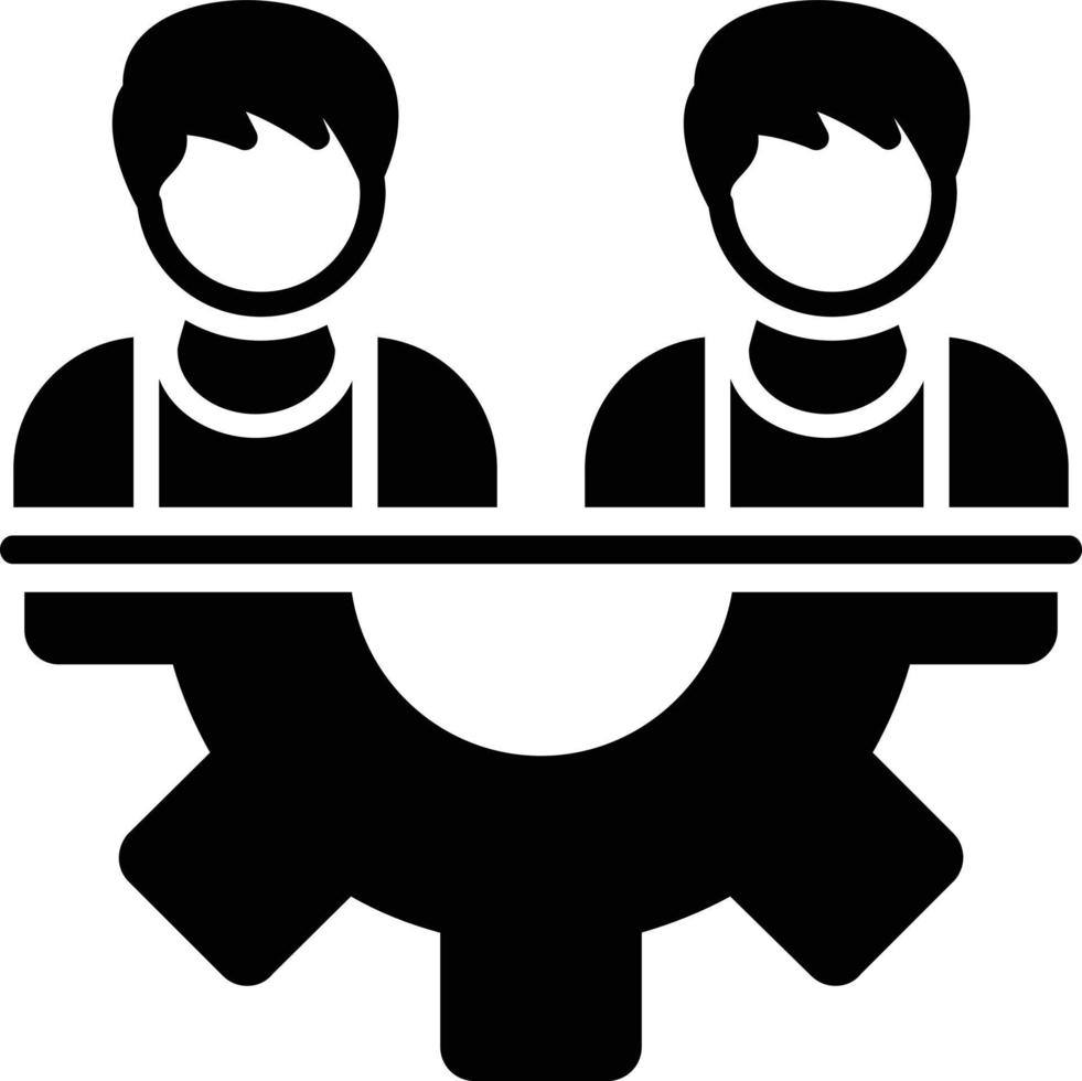 Teamwork Glyph Icon vector