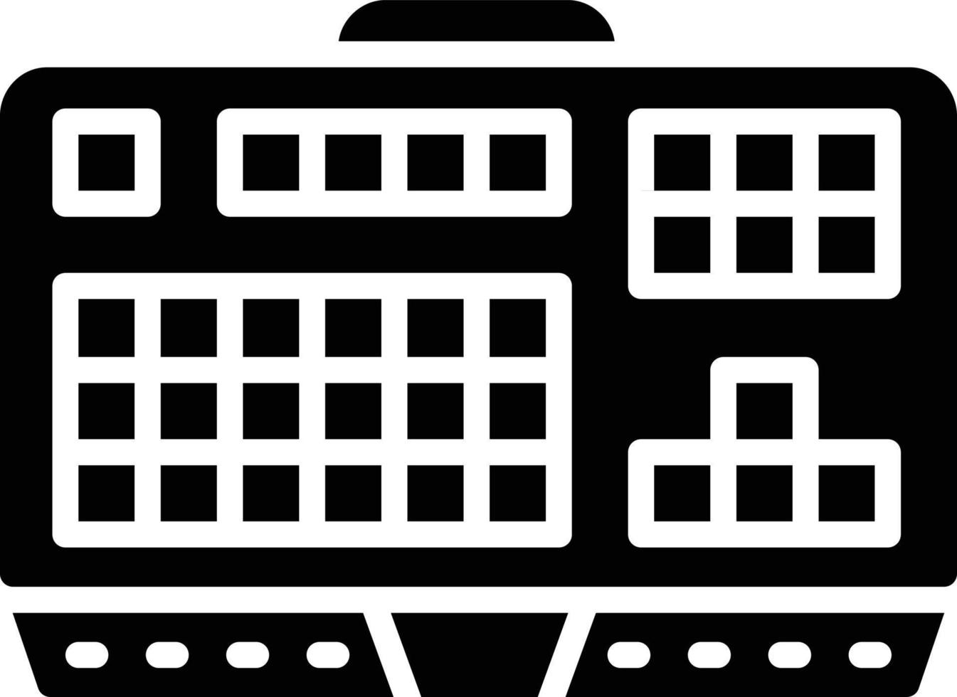 Gaming Keyboard Glyph Icon vector