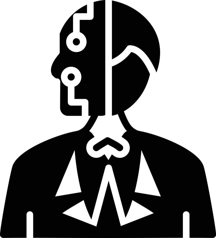 Robot Glyph Icon vector