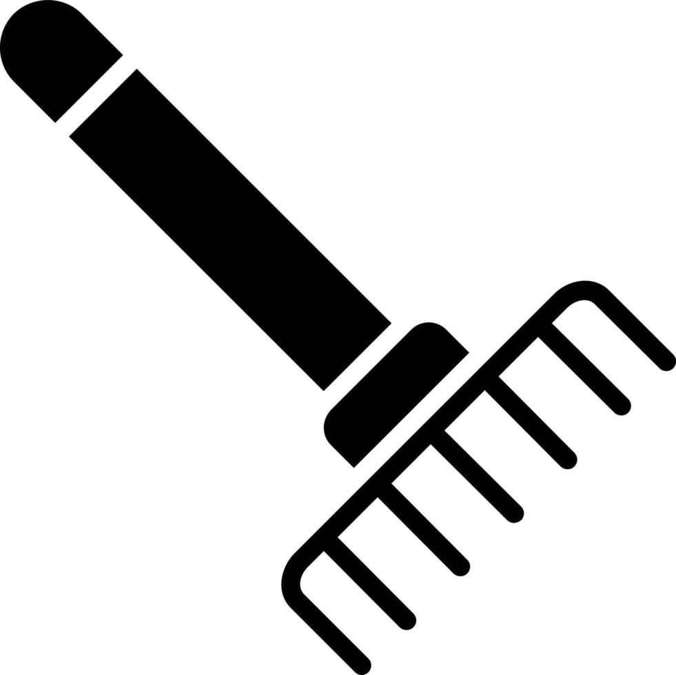 Rake Glyph Icon vector