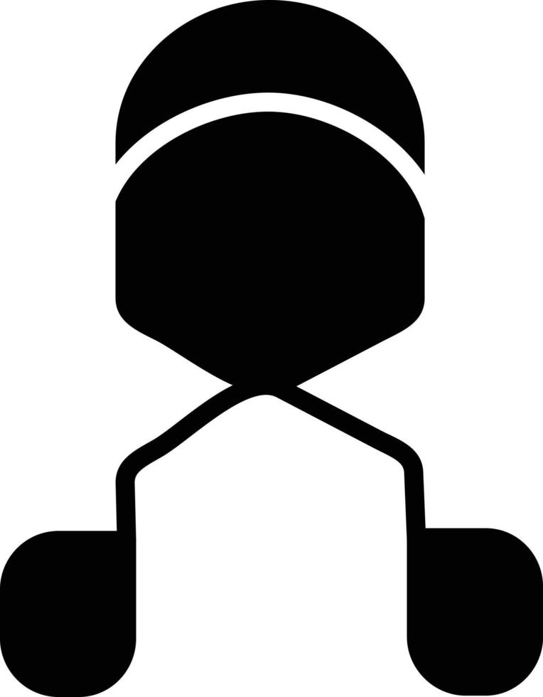 Eyelash Curler Glyph Icon vector