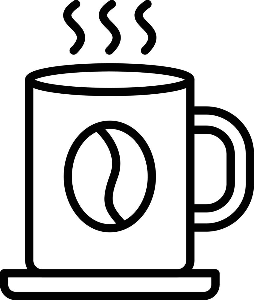 icono de línea de taza de café vector