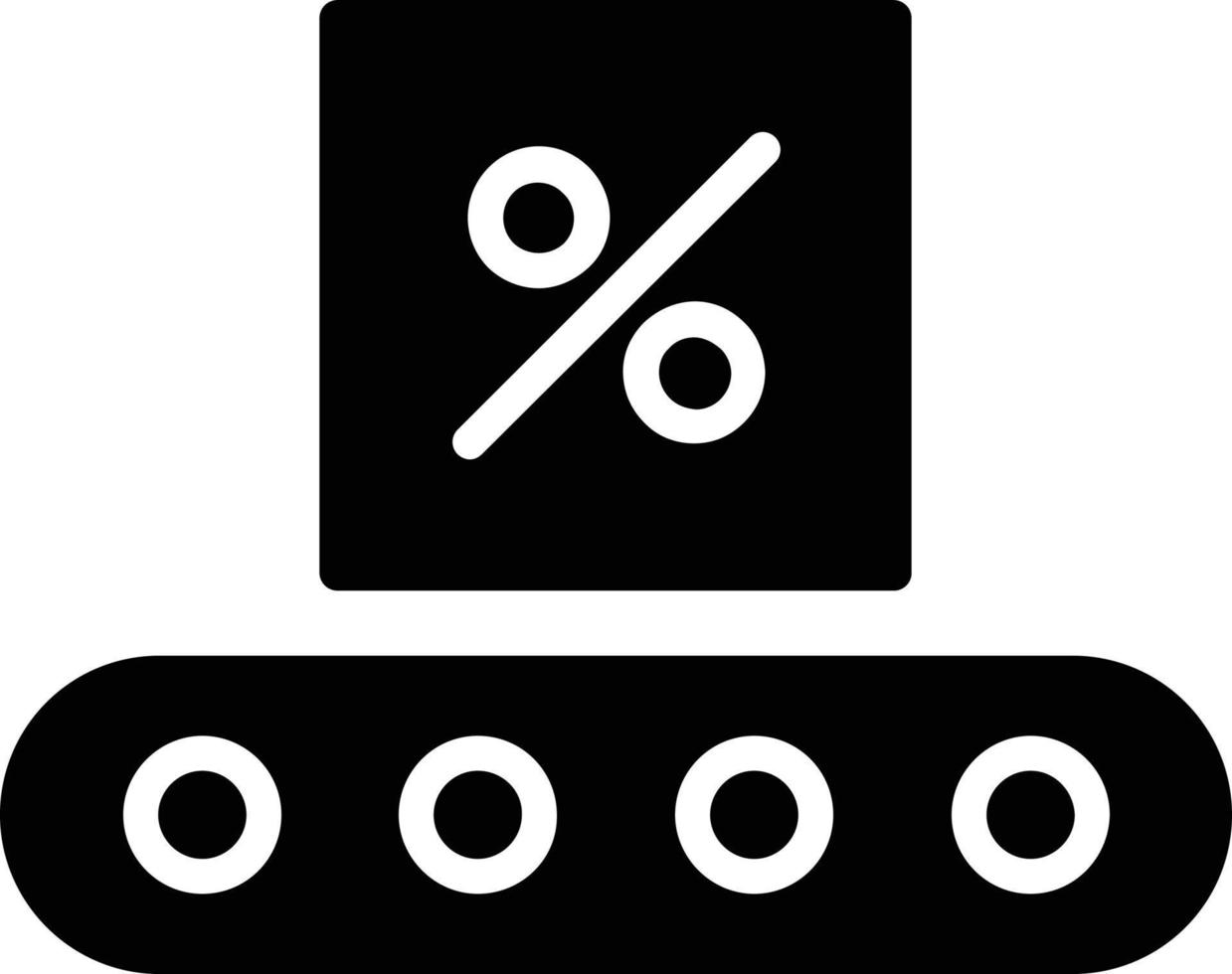 Conveyor Belt Box Glyph Icon vector